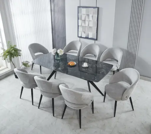 Dining Table + 8 Chairs